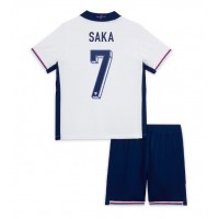 Maglie da calcio Inghilterra Bukayo Saka #7 Prima Maglia Bambino Europei 2024 Manica Corta (+ Pantaloni corti)
